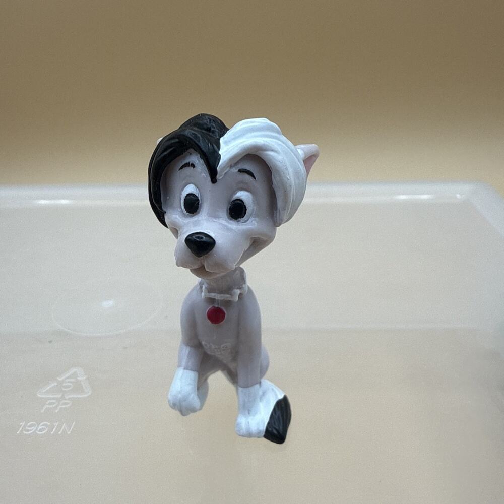 Vintage Disney 101 102 Dalmatians Fluffy Puppy Dog PVC Applause Figure Cake